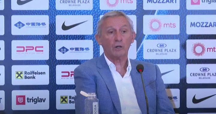 Svetislav Pešić na konferenciji za medije, 28.07.2025.