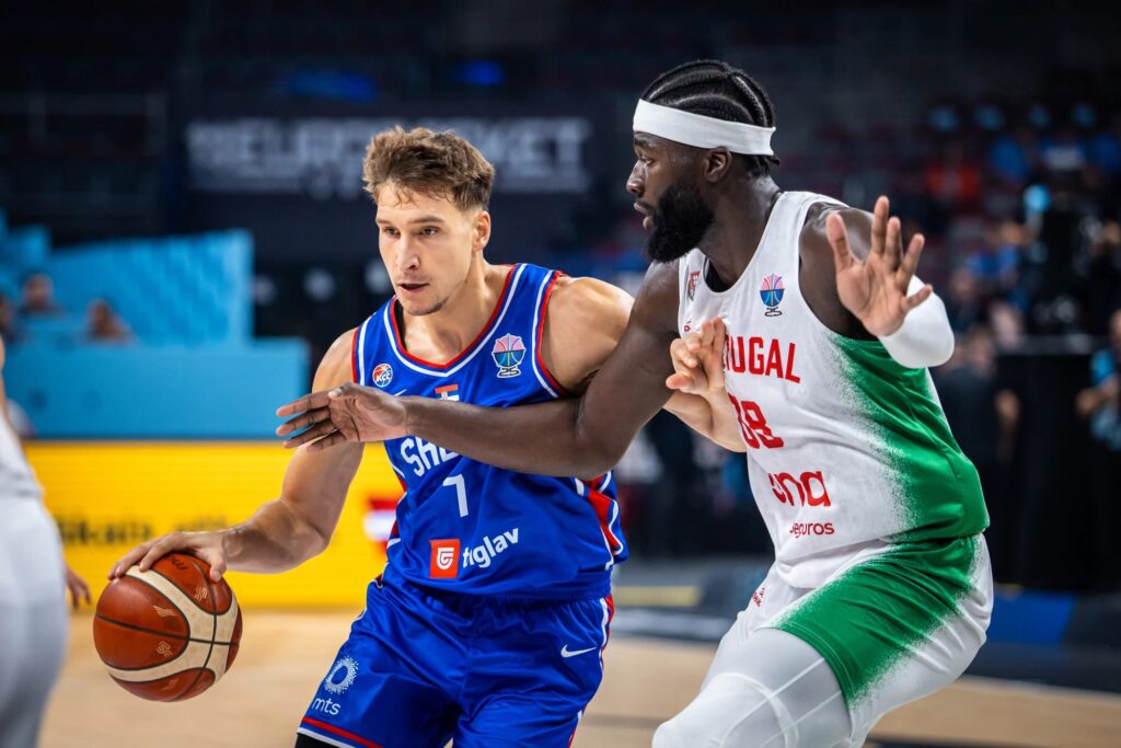 Bogdan Bogdanović attacking on Portugal defense, August 29th, EuroBasket 2025