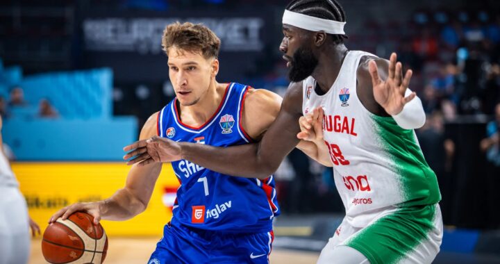 Bogdan Bogdanović attacking on Portugal defense, August 29th, EuroBasket 2025
