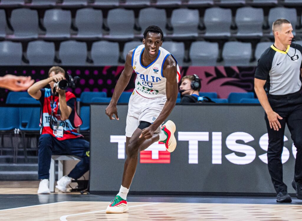 Italija - Gruzija, Saliou Niang celebrating, August 30th EuroBasket 2025