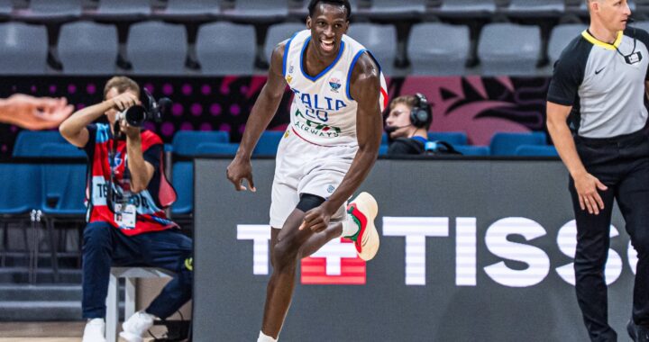 Italija - Gruzija, Saliou Niang celebrating, August 30th EuroBasket 2025