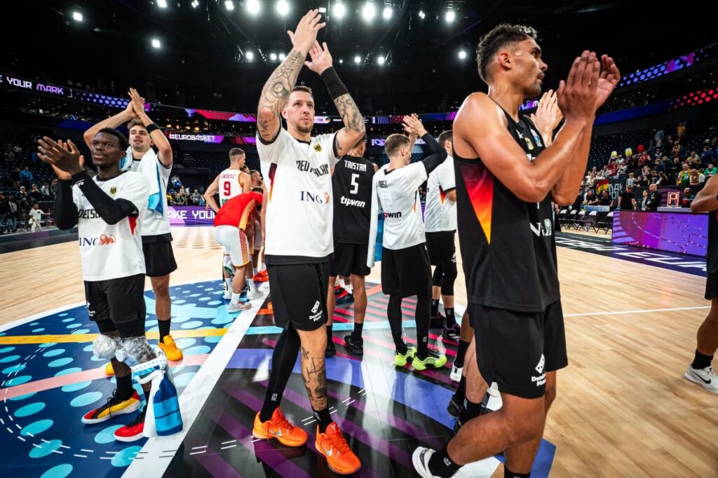 Nacionalni tim Nemačke nakon pobede, EuroBasket 2025