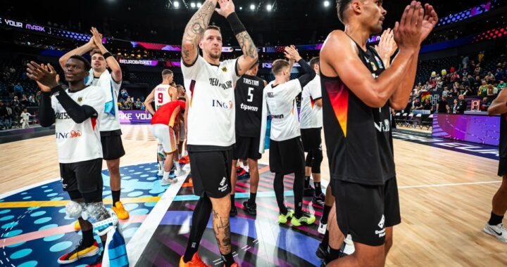 Nacionalni tim Nemačke nakon pobede, EuroBasket 2025