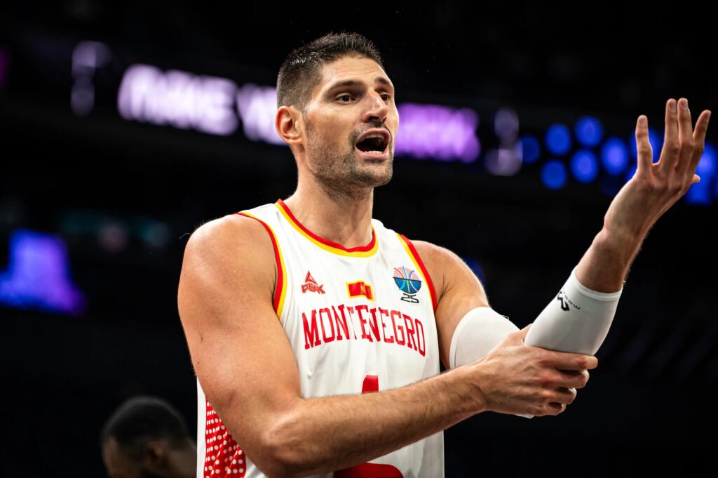 Nikola Vučević against Great Britain at EuroBasket 2025