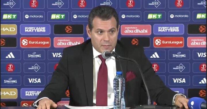 Hapoel Tel Aviv - Dimitris Itudis na pres konferenciji nakon duela sa Makabi Tel Avivom, 8.10.2025.