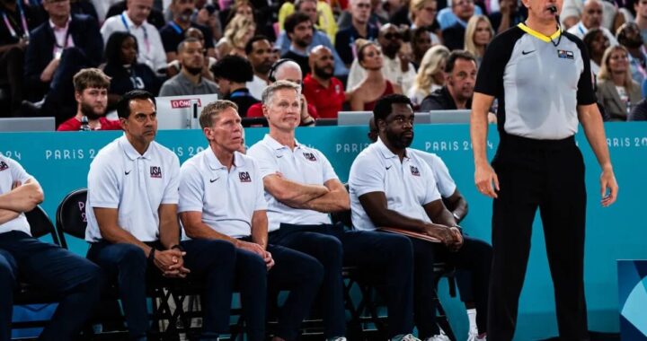 USA Basketball Team coaching staff at Paris Olympics 2024