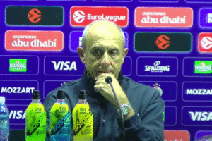 KK Olimpija Milano - Etore Mesina pres konferencija nakon meča sa Partizanom, 2.10.2025.