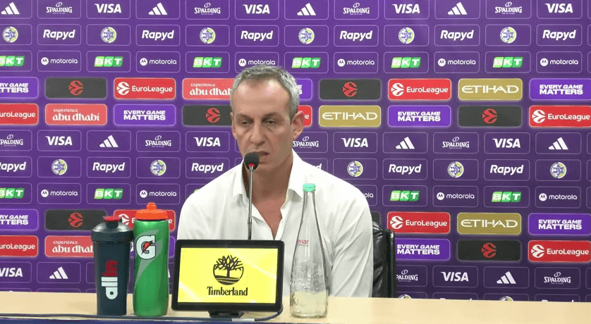 Oded Kataš, trener Makabi Tel Aviv nakon poraza od Olimpijakosa na pres konferenciji
