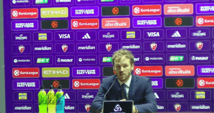 Pjerik Pupe, trener KK Asvel na pres konferenciji nakon utakmice sa Crvenom zvezdom, 28.10.2025.