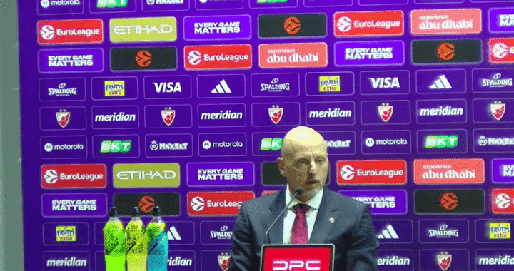 Saša Obradović - trener KK Crvena zvezda na pres konferenciji nakon meča sa Asvelom, 28.10.2025.