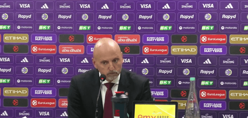 Saša Obradović - trener KK Crvena zvezda na pres konferenciji nakon meča sa Makabijem, 30.10.2025.