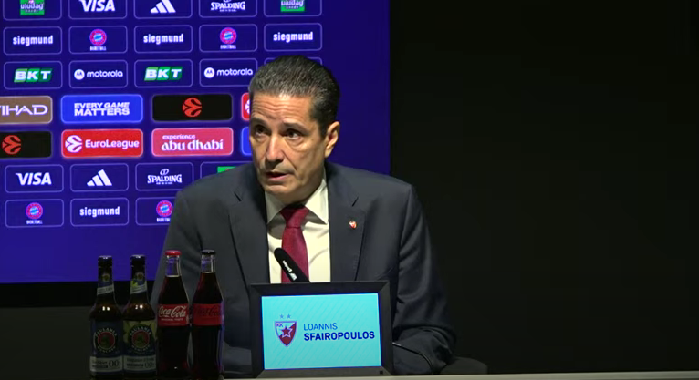 KK Crvena zvezda - Janis Sferopulos pres konferencija nakon meča sa Bajern Minhenom, 2.10.2025.