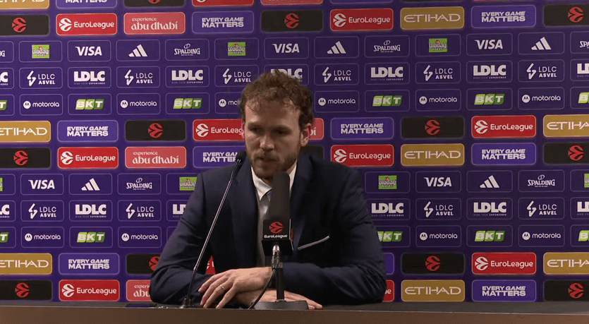 trener KK Asvel Pjerik Pupe nakon meča sa ekipom Partizana, 14.11.12025.