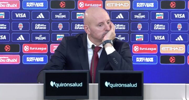 Trener KK Crvena zvezda Saša Obradović na pres konferenciji nakon meča sa Valensijom, 21.11.2025.