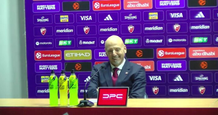 Saša Obradović, trener KK Crvena zvezda na pres konferenciji nakon meča sa Olimpijakosom, 26.11.2025.