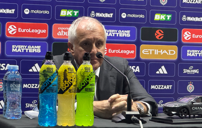 Željko Obradović - trener KK Partizan na pres konferenciji nakon meča sa Monakom, 11.11.2025.