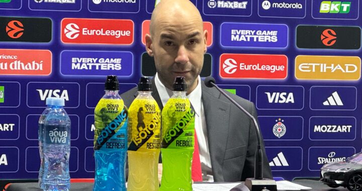 Vasilis Spanulis - trener KK Monako na pres konferenciji nakon meča sa Partizanom, 11.11.2025.