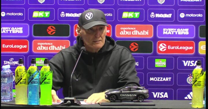 Trener KK Virtus Bolonja Duško Ivanović na pres konferenciji nakon utakmice sa ekipom Partizana, 17.12.2025.