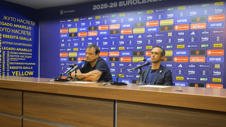 trener KK Pantinaikos Ergin Ataman na pres konferenciji nakon utakmice sa Fenerbahčeom, 16.12.2025.