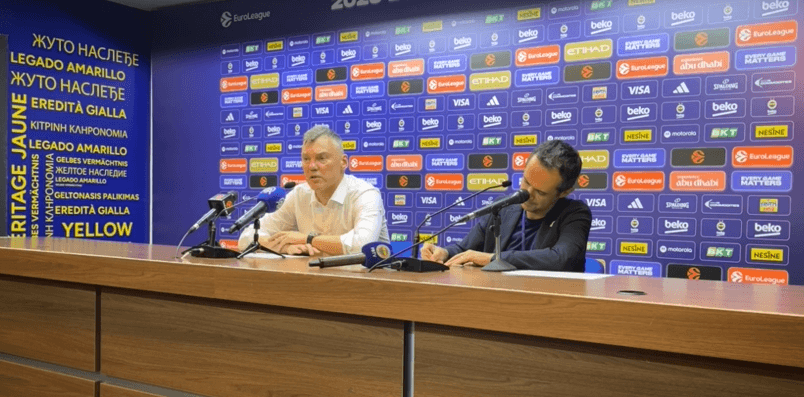 trener KK Fenerbahče Šarunas Jasikevičijus na pres konferenciji nakon utakmice sa Panatinaikosom, 16.12.2025.