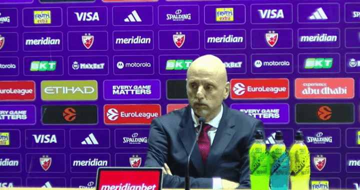 Saša Obradović, trener KK Crvena zvezda na pres konferenciji nakon meča sa Barselonom, 5.12.2025.