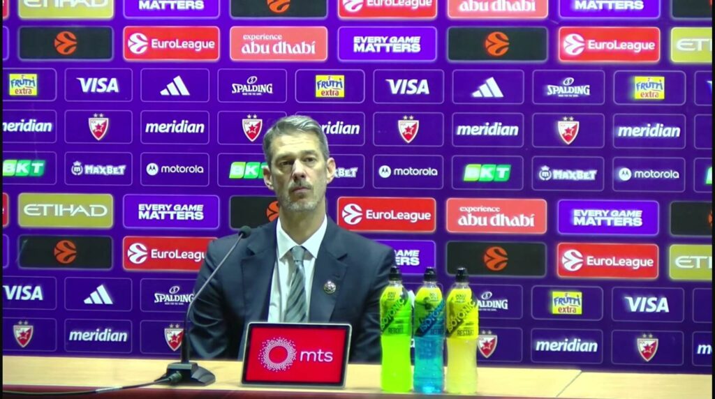 Trener KK Dubai Jurica Golemac nakon meča sa KK Crvena zvezda na pres konferenciji, 30.1.2026.