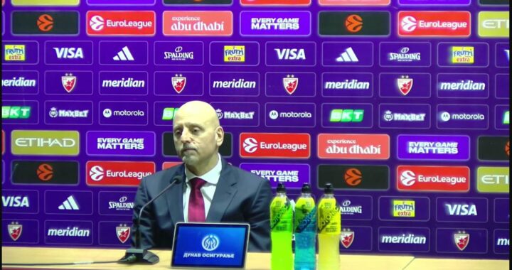 Trener KK Crvena zvezda Saša Obradović nakon meča sa KK Dubai na pres konferenciji, 30.1.2026.